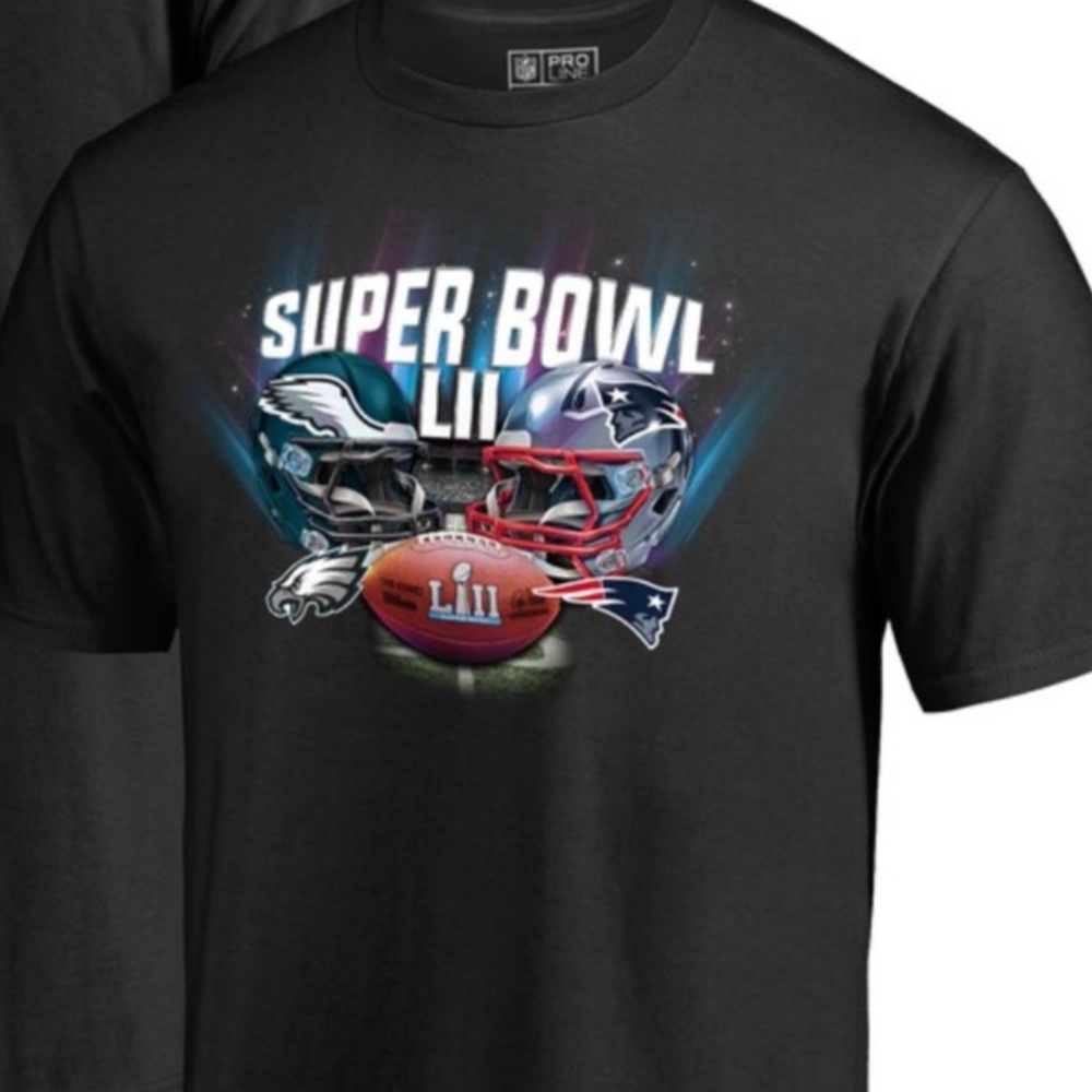 NWT Eagles Patriots Super Bowl VII T-Shirt. Men’s XL